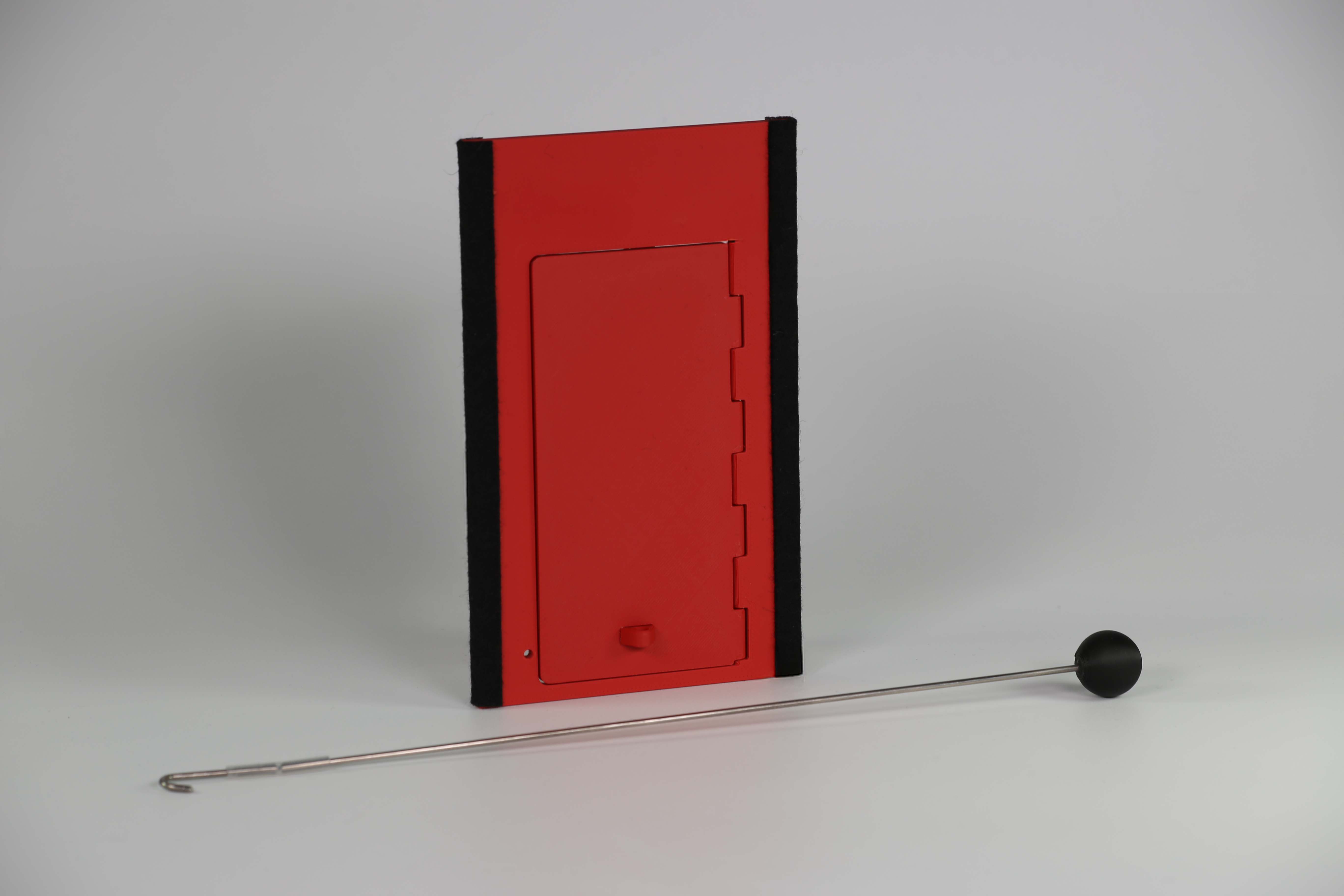 Innentür in rot Innentür in rot