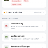 Hauptmenü Feuerwehrhelfer als Admin in der Vollversion