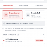 Übersicht über Abwesenheiten