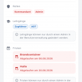 Profilübersicht über Lehrgänge und Fristen