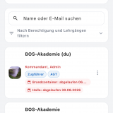 Benutzerverwaltung inkl. Lehrgänge, Fristen und Rollen